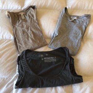 Set of 3 Maternity Short Sleeve Shirts